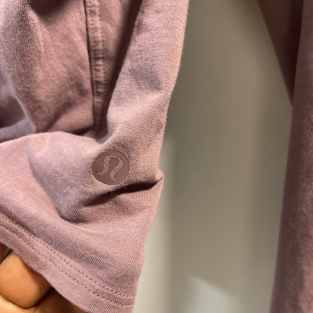 Lululemon Long-Sleeve Tie-Front Crop Top in Dusty Mauve 2/4 - Picture 3 of 3